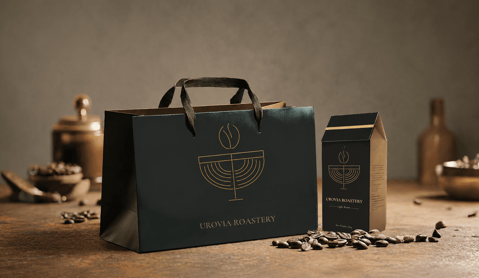 Urovia Roastery — Packaging and visual identity for a specialty coffee brand