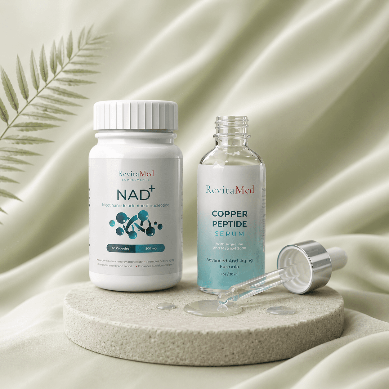 Revitamed — Brand identity & packaging for a medical clinic