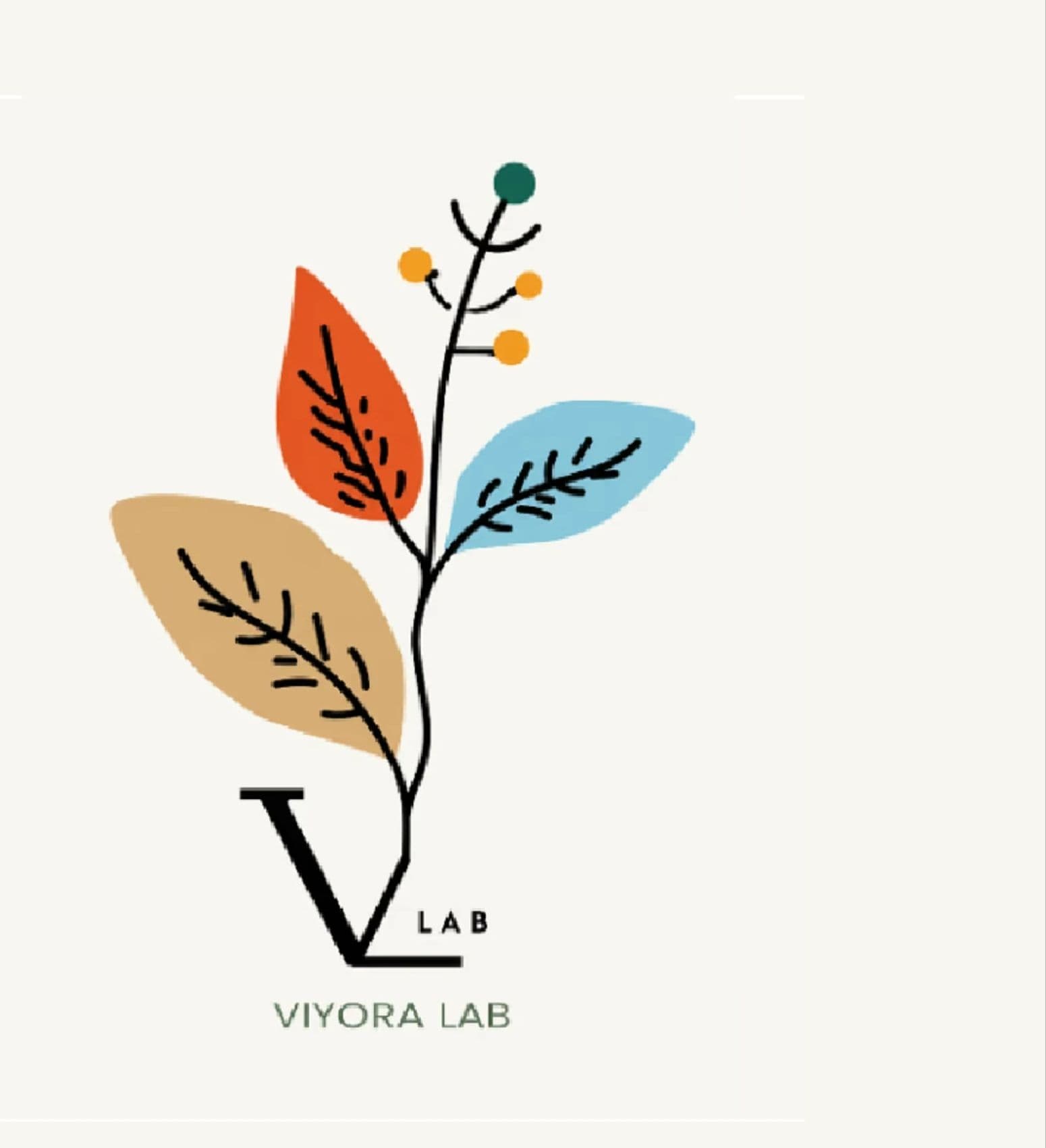 Vyora Lab leaf mark logo