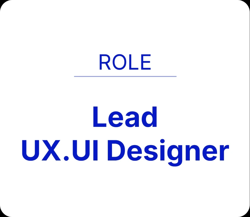 Role: Lead UX.UI Designer